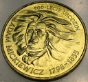 2 zł złote 1998 Adam Mickiewicz