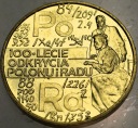 2 zł złote 1998 Skłodowska Polon i Rad