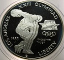 USA 1 dolar dollar 1983 Olimpiada Igrzyska Los Angeles 1984 Dyskobol SREBRO