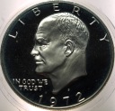 USA 1 dolar One Dollar 1972 Eisenhower LUSTRO PROOF SREBRO