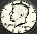 USA 1/2 dolara Half Dollar 1964 KENNEDY John F JFK SREBRO