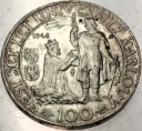 Czechosłowacja 100 koron 1948 Uniwersytet Karola SREBRO