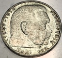 Niemcy 2 marki 1938 Hindenburg SREBRO