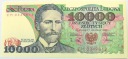 1988 10000 zł dziesięć tysięcy złotych Wyspiański banknot Seria CM 0349813