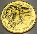 2 zł złote 1998 Adam Mickiewicz