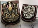 Zestaw 2x LOK Liga Obrony Kraju odznaki znaczki