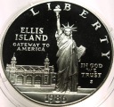 USA 1 dolar dollar 1986 Statua Wolności Ellis Island SREBRO
