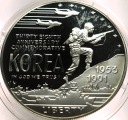 USA 1 dolar Dollar 1991 KOREA Wojna Koreańska SREBRO