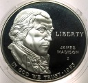 USA 1 dolar dollar 1993 MADISON James SREBRO