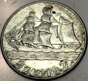 2 zł złote 1936 Żaglowiec Żaglówka Statek SREBRO