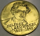2 zł złote 1999 Juliusz Słowacki