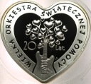 10 zł złotych 2012 20 lat WOŚP SERCE SREBRO