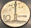 10 zł złotych 1966 MAŁA Kolumna Zygmunta Warszawa
