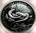 20 zł złotych 2009 Jaszczurka Zielona Zwierzęta Świata SREBRO