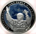20 zł złotych 2011 Beatyfikacja Jana Pawła II SREBRO
