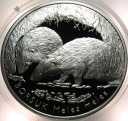 20 zł złotych 2011 Borsuk Zwierzęta Świata SREBRO