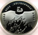 10 zł złotych 2005 NSZZ Solidarność 1980 2005 SREBRO