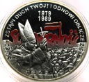 10 zł złotych 2009 Wybory 4 VI 1989 Solidarność Jan Paweł II SREBRO