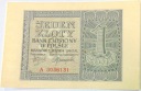 1940 1 zł Jeden Złoty banknot seria A