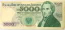 1982 5000 zł złotych Chopin seria AE banknot (nr 1)