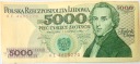 1982 5000 zł złotych Chopin seria AE banknot (nr 2)
