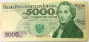1982 5000 zł złotych Chopin seria AE banknot (nr 3)