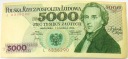 1982 5000 zł złotych Chopin seria L banknot (nr 6)