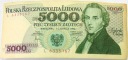 1982 5000 zł złotych Chopin seria L banknot (nr 7)
