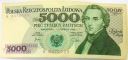1982 5000 zł złotych Chopin seria R banknot (nr 3)