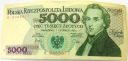 1982 5000 zł złotych Chopin seria R banknot (nr 7)