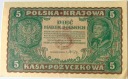 1919 5 Pięć Marek Polskich II Serja BJ