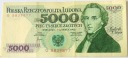 1982 5000 zł złotych Chopin seria G banknot (nr 5)