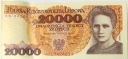 1989 20000 20.000 zł złotych Skłodowska seria AN