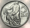 5 zł złotych 1974 RYBAK, moneta z Rybakiem