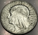10 zł złotych 1932 Głowa Kobiety Polonia Jadwiga Babka SREBRO