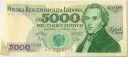 1982 5000 zł złotych Chopin seria AE banknot