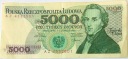 1986 5000 zł złotych Chopin seria AZ banknot