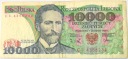 1988 10000 zł dziesięć tysięcy złotych Wyspiański banknot Seria CS