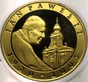 10 zł złotych 2005 Jan Paweł II platerowana złotem SREBRO