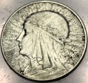 5 zł złotych 1932 Głowa Kobiety Polonia Jadwiga Babka SREBRO