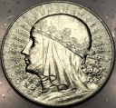 5 zł złotych 1934 Głowa Kobiety Polonia Jadwiga Babka SREBRO