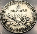 Francja 2 franki francs 1915 SREBRO