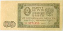 1948 2 zł, dwa złote, banknot seria AX