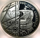 200000 zł złotych 1992 500-lecie odkrycia Ameryki Kolumb SREBRO