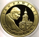 10 zł złotych 2005 Jan Paweł II platerowana złotem SREBRO