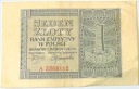 1940 1 zł Jeden Złoty banknot seria A