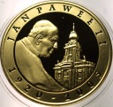 10 zł złotych 2005 Jan Paweł II platerowana złotem SREBRO