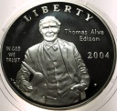 USA 1 dolar dollar 2004 Thomas Edison Amerykańskie SREBRO