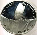 10 zł złotych 1998 Jan Paweł II 20-lecie pontyfikatu SREBRO