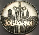 100000 zł złotych 1990 Solidarność TYP A uncja 1 oz SREBRO